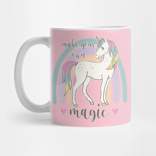 Make Your Own Magic - Rainbow Unicorn Motivational Quote Mug